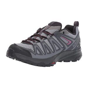 Women's Salomon X Crest Gray Low Hiking Trail Running Shoes Style 408296